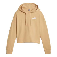 (WMNS) PUMA ESS+ Cropped Hoodie 'Sand' 675970-84