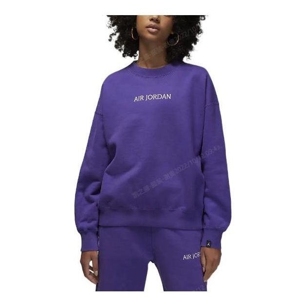 (WMNS)Air Jordan Worldmark Crewneck Sweatshirt 'Purple' DV6470-514