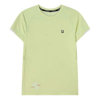 (WMNS) FILA Athletics Athleisure Casual Sports Running Breathable Short Sleeve Yellow A11W122101F-YE