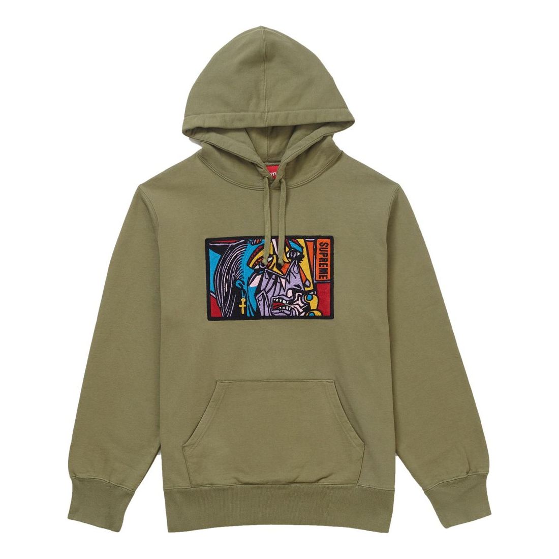 Supreme FW18 Chainstitch Hooded Sweatshirt Light Olive SUP-FW18-938