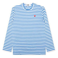 COMME des GARCONS PLAY Striped Long Sleeves Tee 'Blue White' AZ-T218-051-1