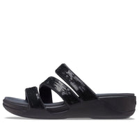 (WMNS) Crocs Boca Strappy Wedge Sandals 'Black' 207645-001