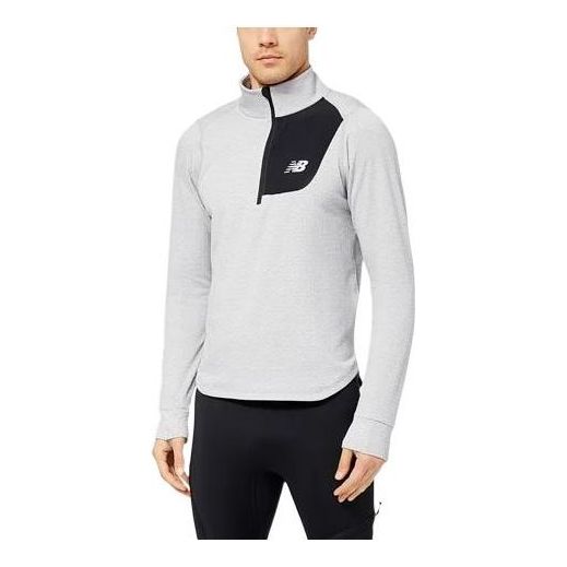 New Balance Heat Grid Half Zip Asia Sizing 'Athletic Grey' MT23252-AG