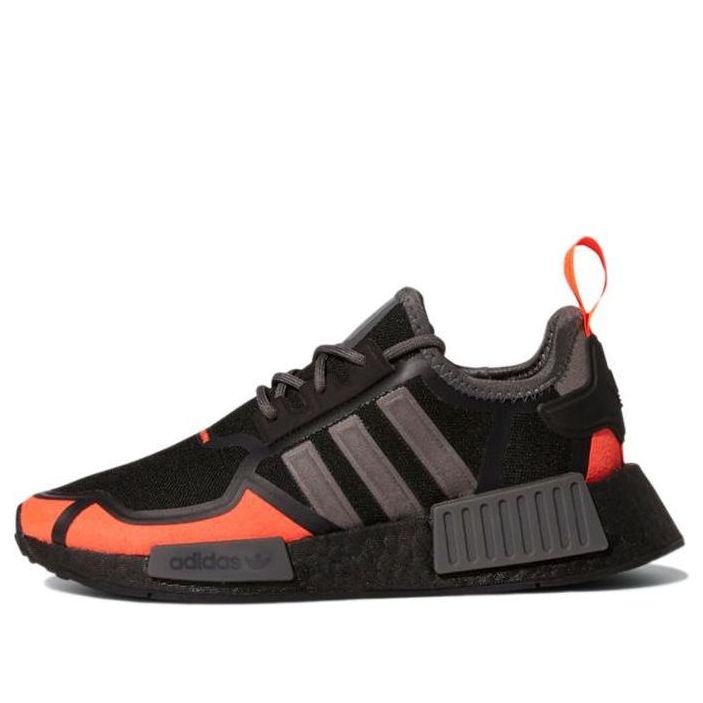 (GS) adidas NMD_R1 'Black Solar Red' GV7350