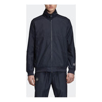 adidas originals Mcadam Tt Solid Color Zipper Stand Collar Jacket Blue DW6698