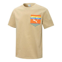 PUMA Boxy Pocket Logo Tee 'Tan' 534991-12