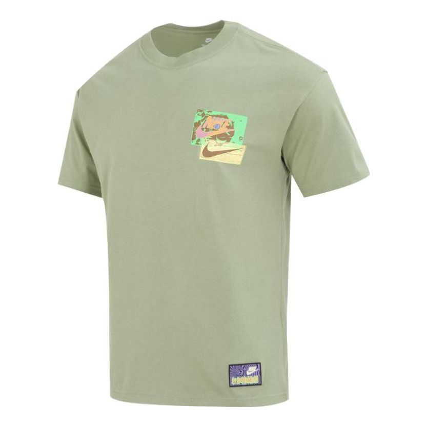 Nike Back Graffiti Logo T-Shirt 'Green' FB9787-386