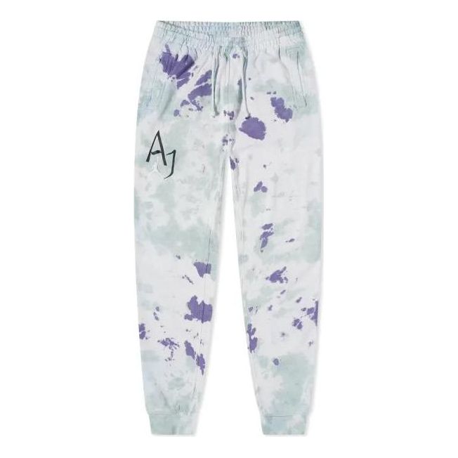 Air Jordan Embroidered Bundle Feet Drawstring Sports Pants Men's White DM1408-366