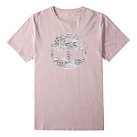 Men's Timberland Round Neck Printing Short Sleeve Pink A1X1GR28