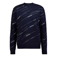 Balenciaga Alphabet Logo Round Neck Knit Top 'Navy Blue' 583080T15246000