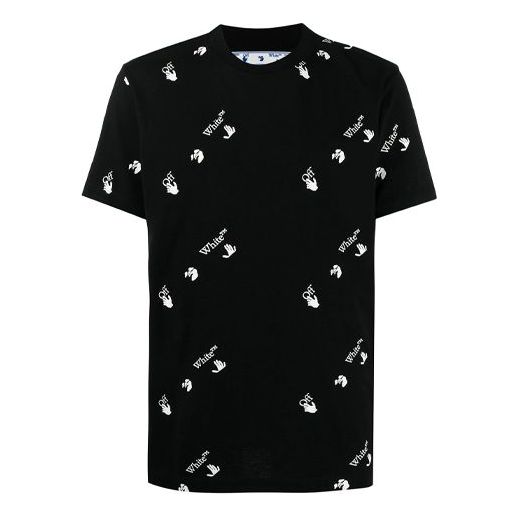 Off-White Men's SS21 Logo Crew Neck Black OMAA027R21JER0121001