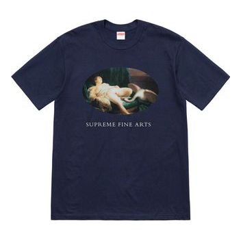 Supreme SS19 Leda And The Swan Tee Navy Blue SUP-SS19-385