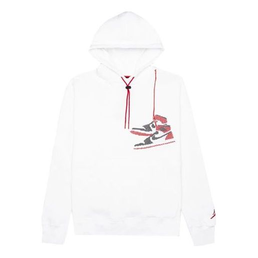 Air Jordan Jumpman Holiday Casual Sports hooded Pullover White CT3457-100