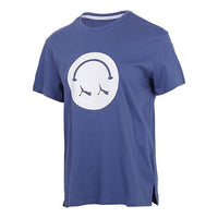 (WMNS) PUMA Smiling Face Pure Cotton Athleisure Casual Sports Round Neck Short Sleeve Blue 598628-38