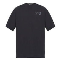 Men's Y-3 Logo Pattern Casual Round Neck Short Sleeve Black DY7137