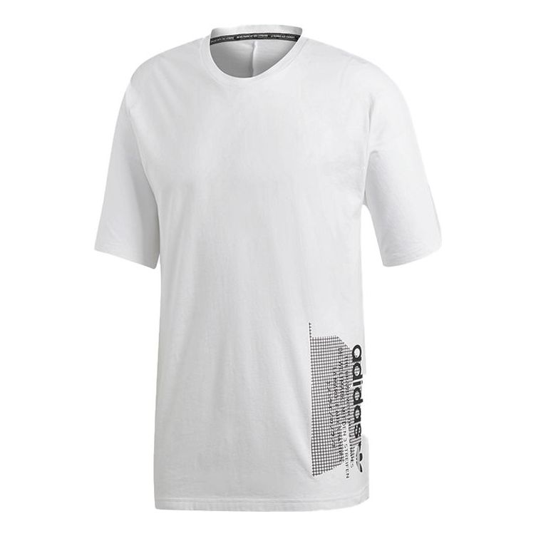adidas originals Logo Printing Round Neck Short Sleeve White DH2249
