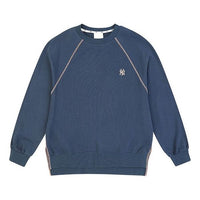 MLB Yankees Loose Side Athleisure Casual Sports Round Neck Long Sleeves Unisex Navy Blue 31MTW3011-50N