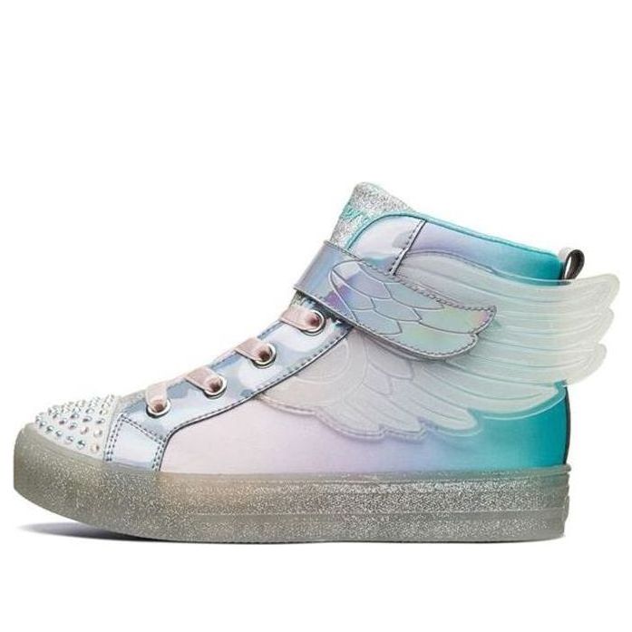(GS) Skechers Shuffle Brights 'Silver Blue' 20168L-SMLT