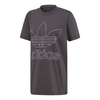 (WMNS) adidas originals Boyfriend Casual Sports Short Sleeve Gray DU9983