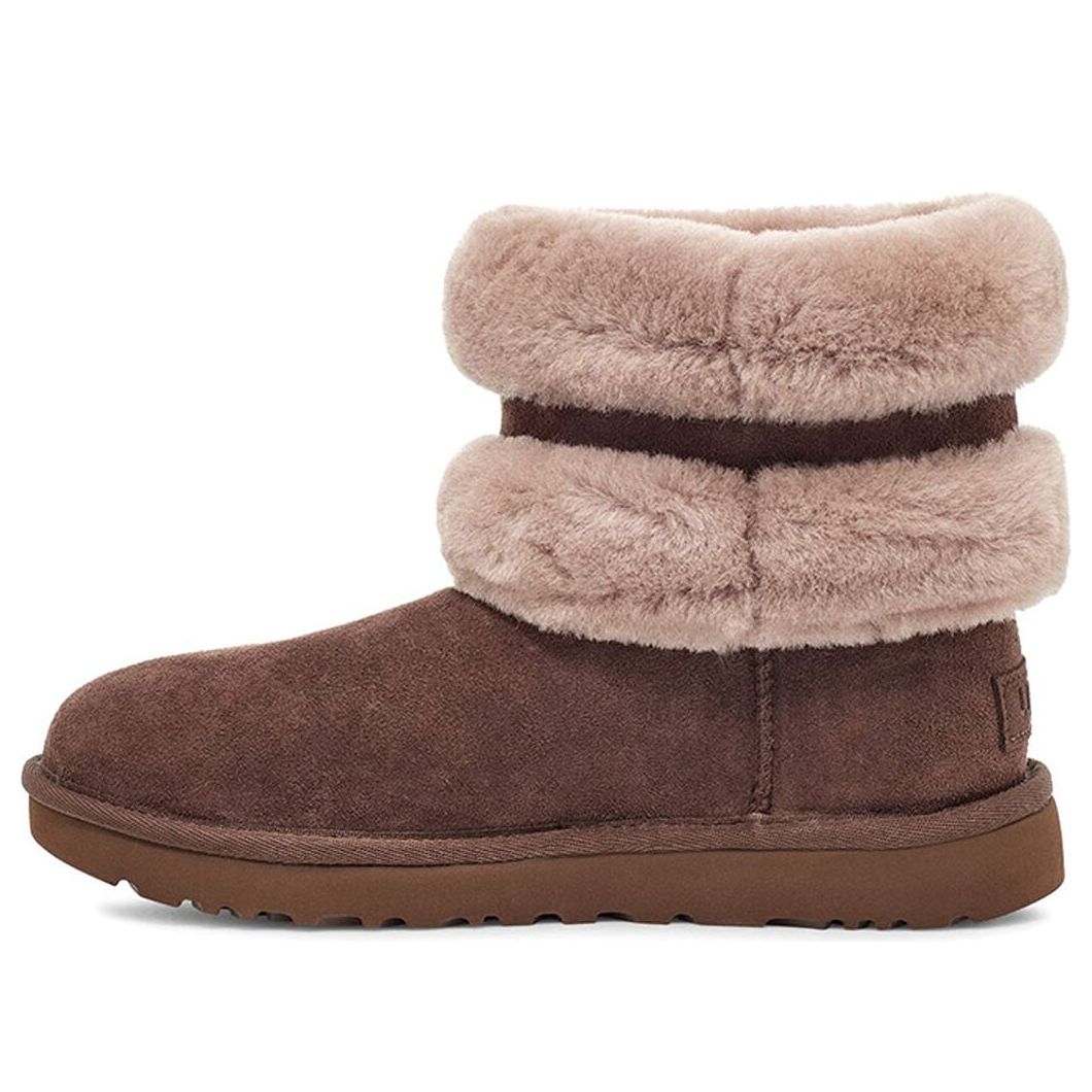 (WMNS) UGG Fluff Mini Belted Snow Boots Brown 1112483-BCAM