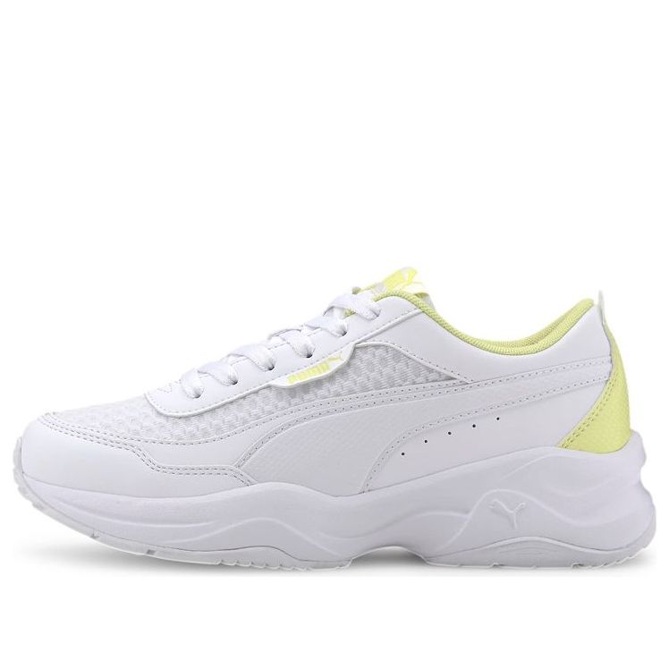 (WMNS) PUMA Cilia Mode Mesh Running Shoes White/Yellow 371124-03