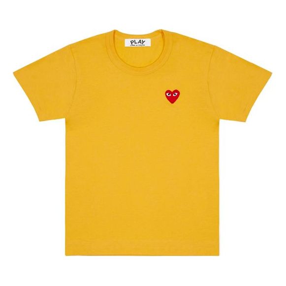 (WMNS) COMME des GARCONS PLAY Mini Logo Tee 'Yellow' AZ-T211-051-2