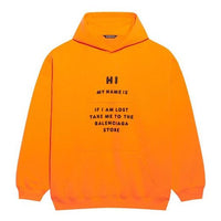 (WMNS) Balenciaga FW21 Alphabet Loose Hoodie Orange 651799TKVH67513