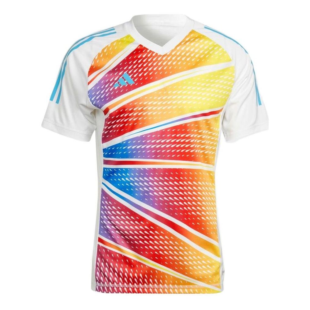 adidas Tiro 23 Pro Short Sleeve Graphic Jersey 'White Multicolour' HN7016