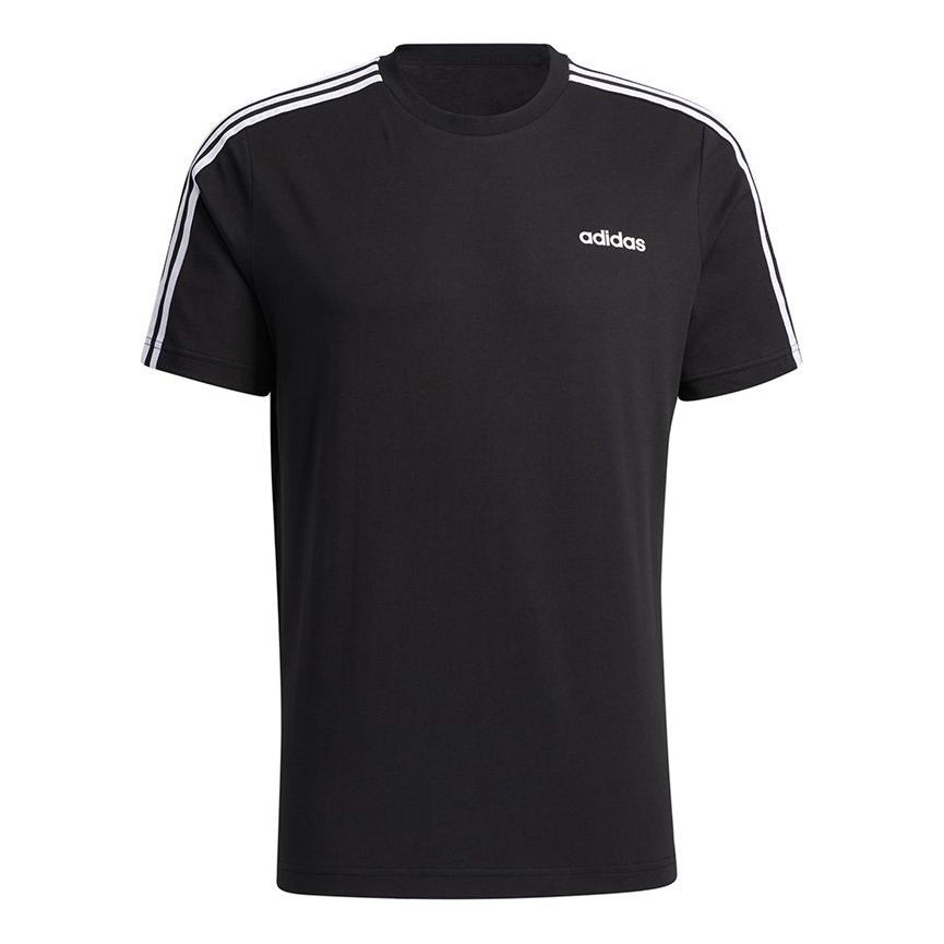 adidas neo M Ce 3s Tee Stripe Sports Round Neck Short Sleeve Black HA2255