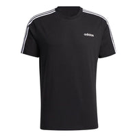 adidas neo M Ce 3s Tee Stripe Sports Round Neck Short Sleeve Black HA2255