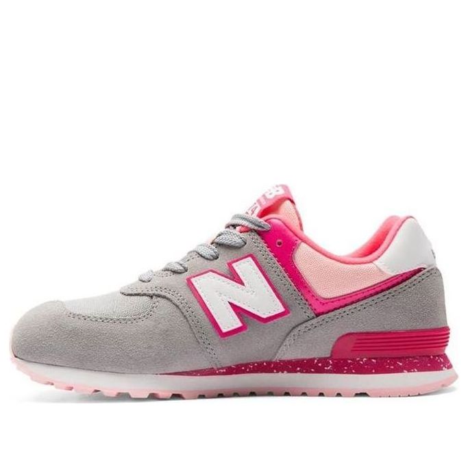 New Balance 574 Kid's Shoes Grey/Pink GC574HB