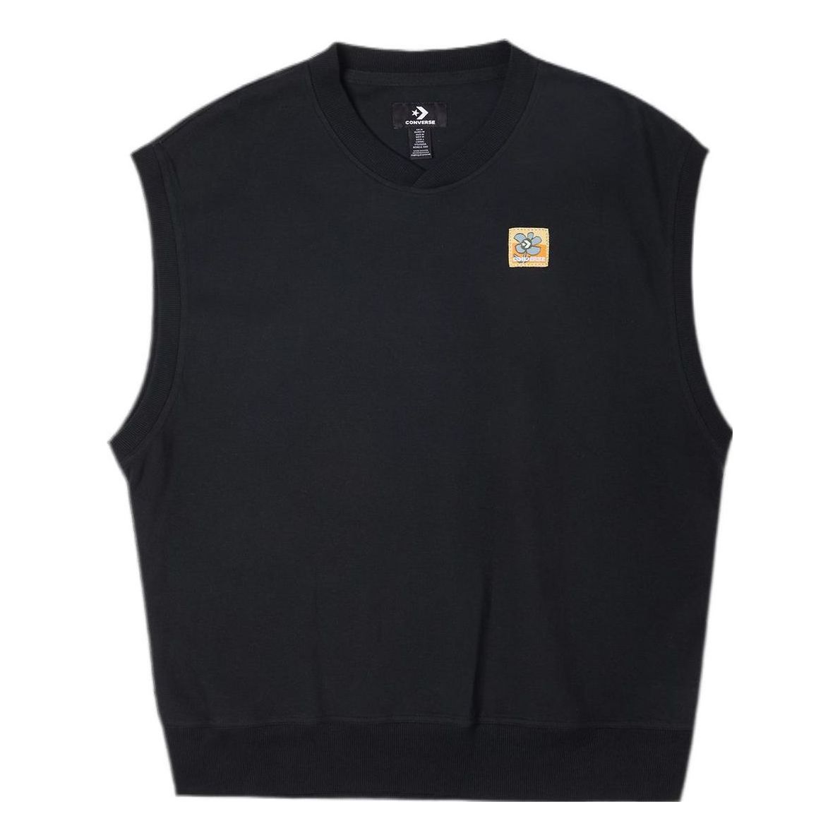 Converse Double Twill Knit Vest Asia Sizing 'Black' 10022919-A02