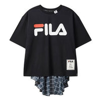 (WMNS) FILA x MIHARA Short Sleeve Navy Blue Splicing F71W038109F-NV