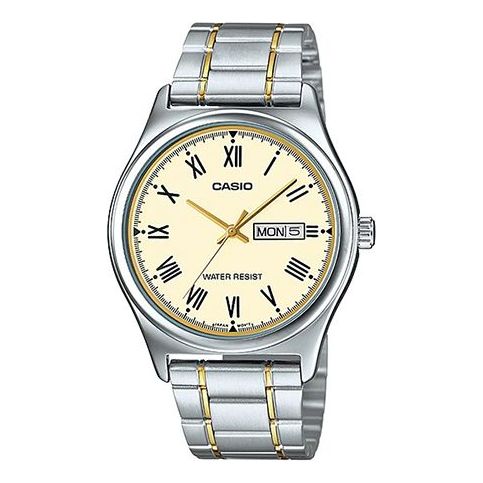 CASIO Men's Stainless Steel Strap Gold Dial Analog Mens MTP-V006SG-9B