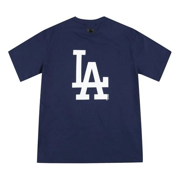 MLB LA Dodgers Los Angeles Dodgers Back Big Sign Short Sleeve Unisex Navy Blue 31TSS3931-07N