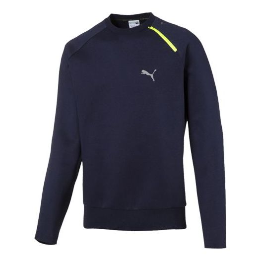 PUMA Round Neck Athleisure Casual Sports Navy Blue 57378306