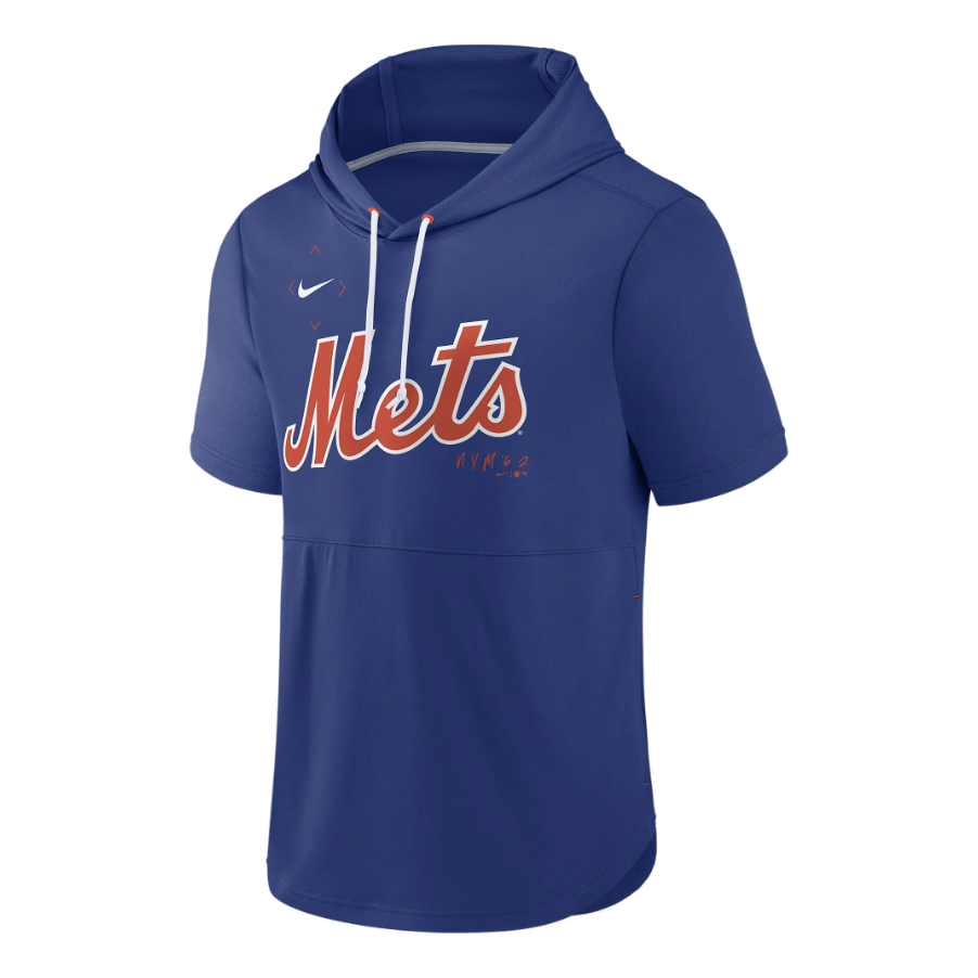 Nike Springer (MLB New York Mets) Short-Sleeve Pullover Hoodie 'Blue Orange' NKGS00JMNME-02R