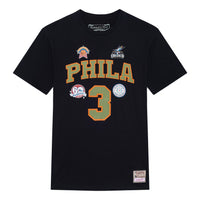 Mitchell & Ness x NBA Philadelphia 76ers Script T-shirt 'Allen Iverson 3' BNN3DP22083-P76BLCKAIV