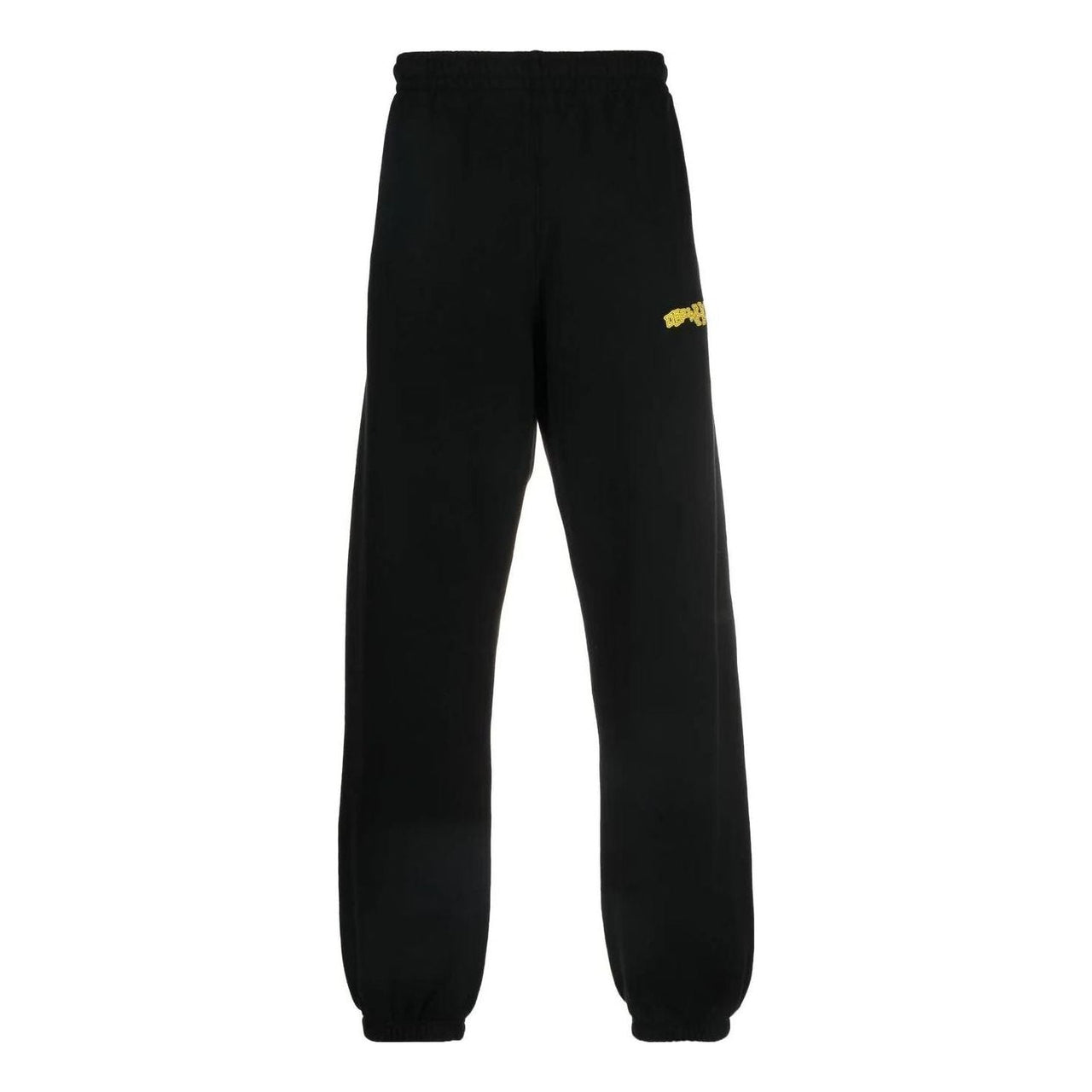 Men's Off-White Stripe Logo Printing Casual Sports Pants/Trousers/Joggers Version Black OMCH029F22FLE0261018
