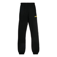 Men's Off-White Stripe Logo Printing Casual Sports Pants/Trousers/Joggers Version Black OMCH029F22FLE0261018