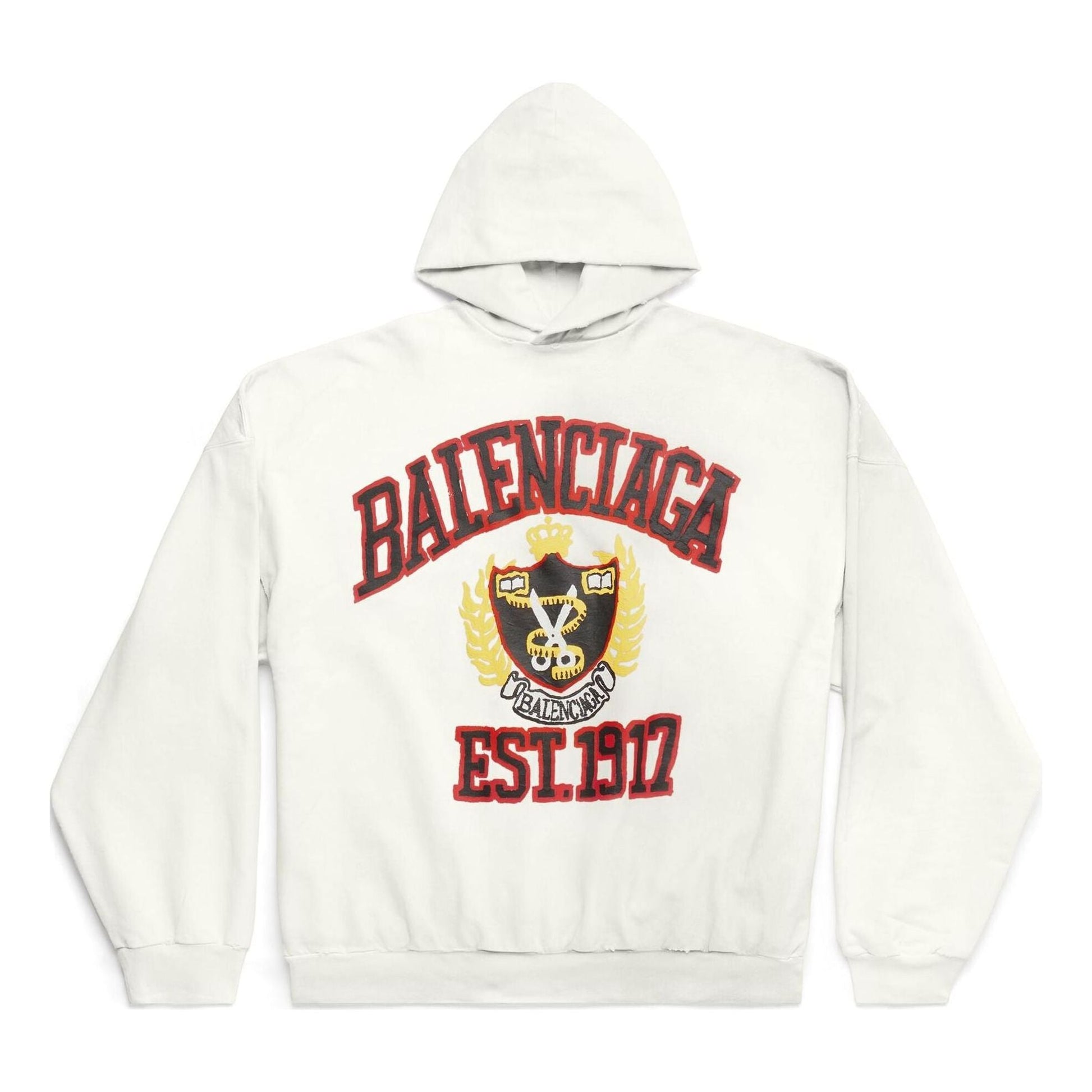Balenciaga DIY College Hoodie 'White' 744463TOVK29012