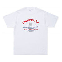 Men's UNDEFEATED All American Tee Alphabet Printing Short Sleeve White 80096-WHITE