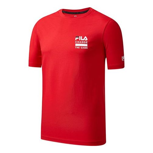 FILA ATHLETICS Professional Sports Running Gym Short Sleeve Red A11M011129F-RD