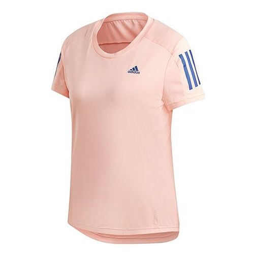 (WMNS) adidas Reflective Detail Running Short Sleeve Pink GC6620