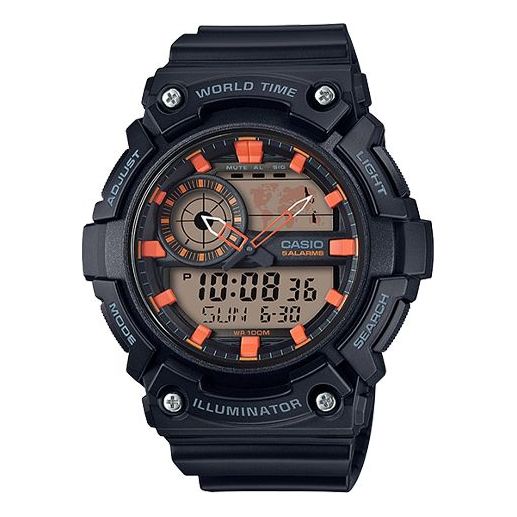 CASIO Sports Mens Black Analog/Digital Combo AEQ-200W-1A22021