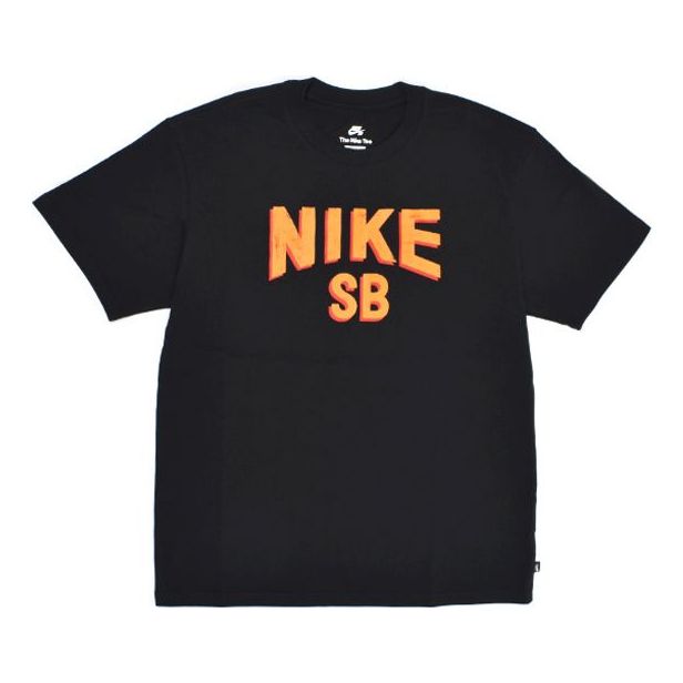 Nike SB Alphabet Logo Printing Round Neck Short Sleeve Black DN7288-010