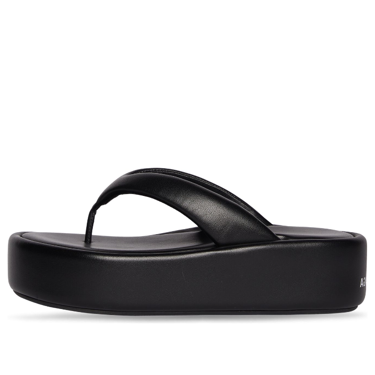 (WMNS) Balenciaga Rise Thong Sandals 'Black' 693549WBDA11090