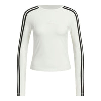 (WMNS) adidas 3-Stripes Long Sleeves T-Shirt Asia Sizing 'White' JW4643