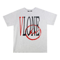 VLONE Fragment Staple Tee Large Logo Printing Short Sleeve Couple Style 'Gray Red' VLTE17FW002