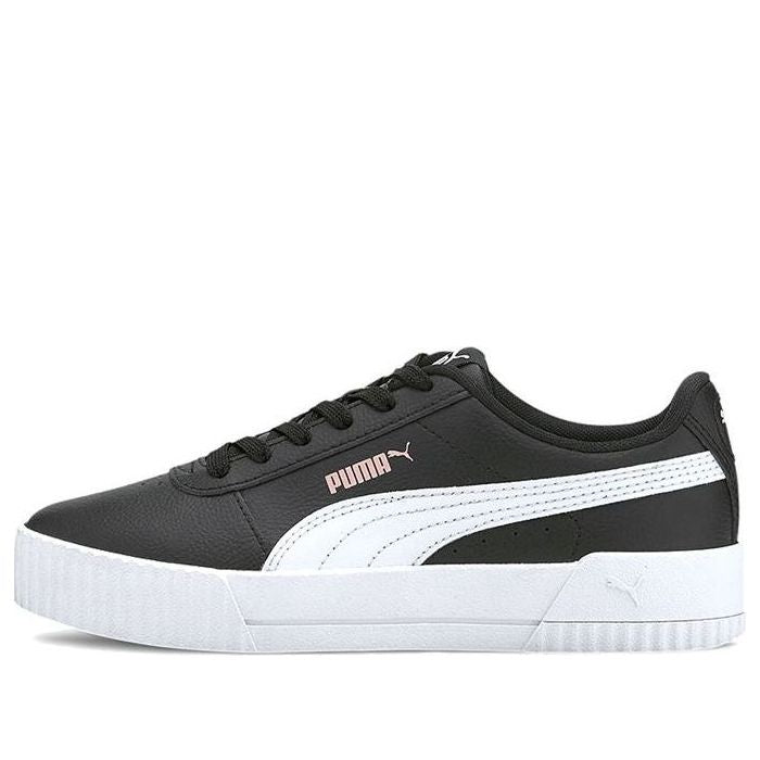 (GS) PUMA Carina L Casual Board Shoes Black/White 370677-14